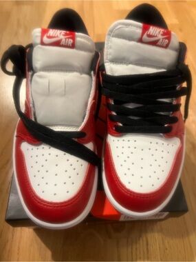 Nike Red White and Black Low-Top Sneakers